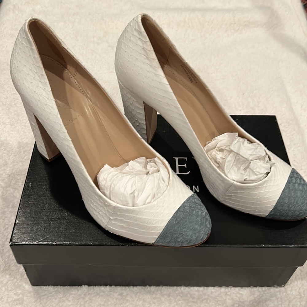 JCrew Collection Etta Snakeskin Cap Toe Pump / Size 9.5 / Brand New in Box